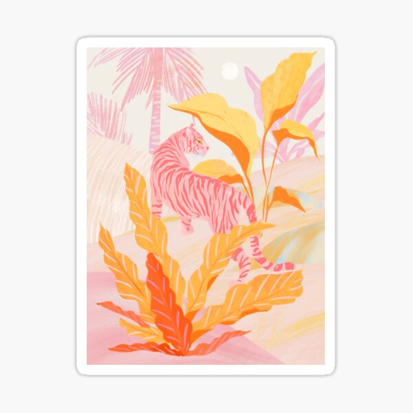 Vista previa del artículo con la obra «Jungla rosa», diseñado y vendido por SunLee Art.