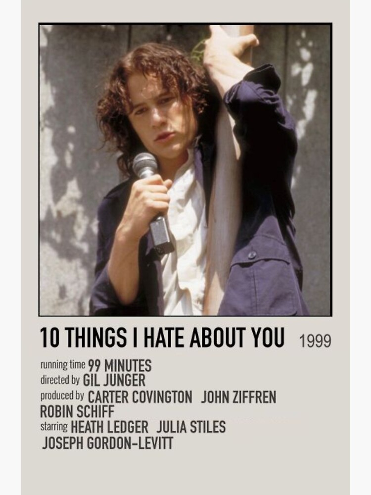 10 Things I Hate About You Poster for Sale by mkunze