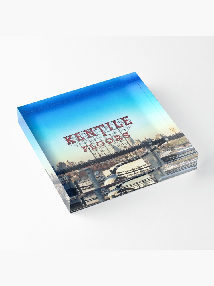 Alternate view of Kentile Floors - Downtown Brooklyn Skyline Photography by OneDayOneImage - Brooklyn Lovers Acrylic Block