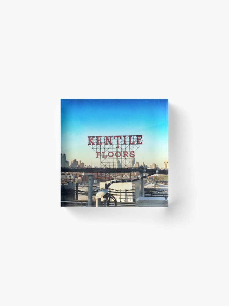 Alternate view of Kentile Floors - Downtown Brooklyn Skyline Photography by OneDayOneImage - Brooklyn Lovers Acrylic Block