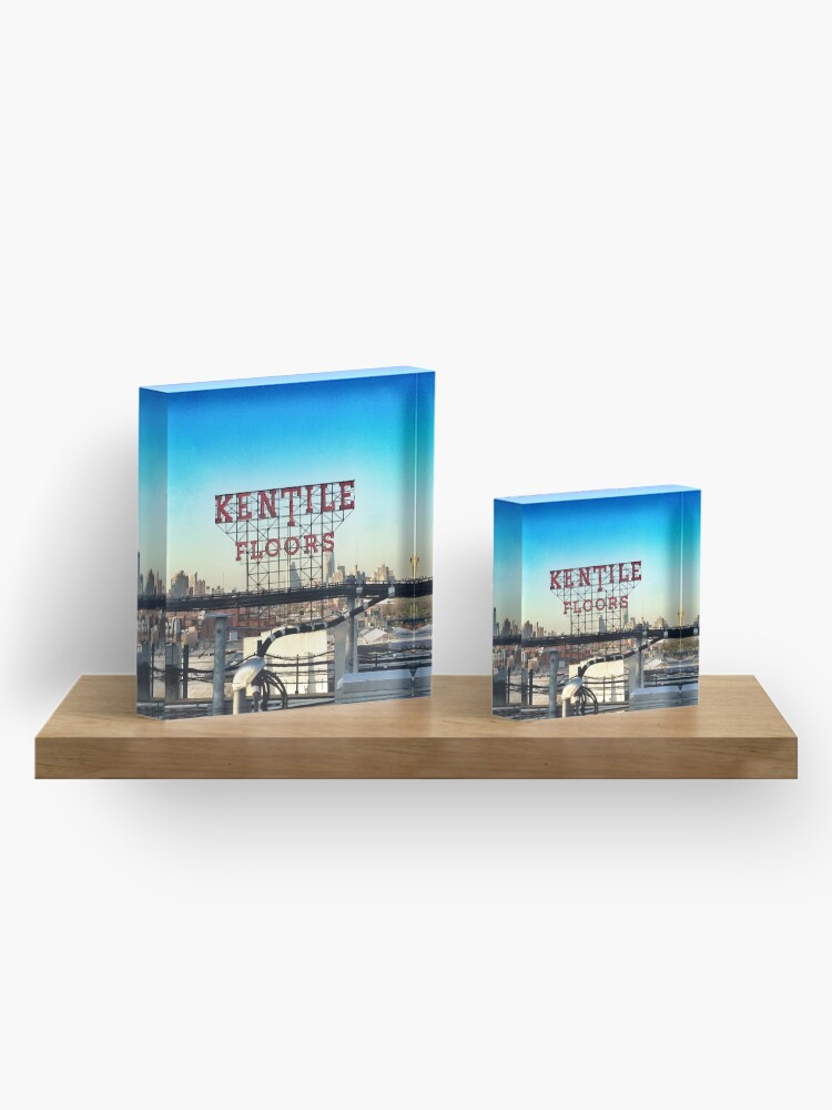 Alternate view of Kentile Floors - Downtown Brooklyn Skyline Photography by OneDayOneImage - Brooklyn Lovers Acrylic Block