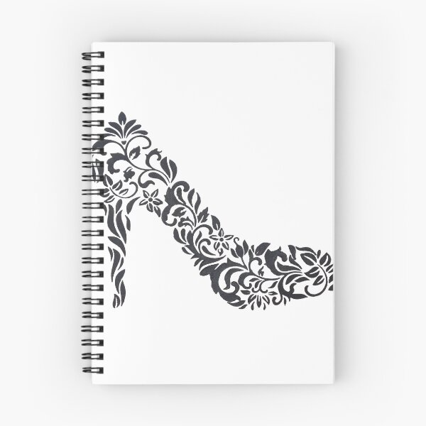 Artikelvorschau, Schwarzes florales Stiletto-Design entworfen und verkauft von Melissa Renee.