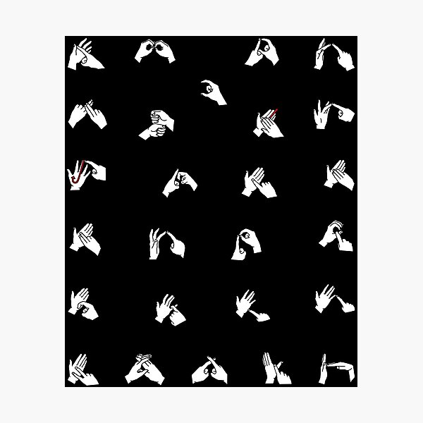 "BSL Auslan Alphabet Letters Stickers British Sign Language (BSL