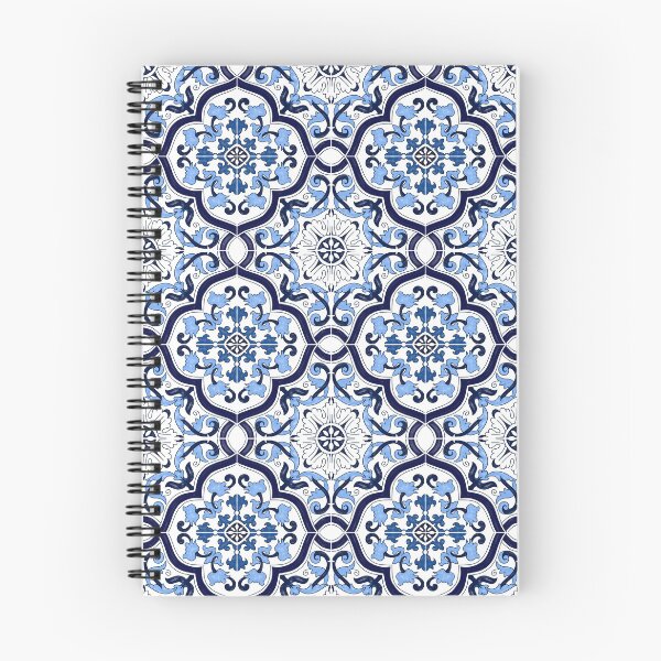 Item preview, Blue Ornate Floral Mediterranean Sicilian Tile designed and sold by SydneyPapierCo.