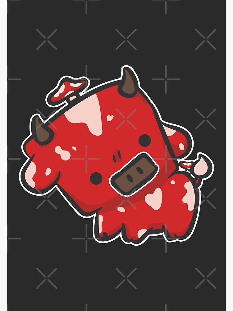 Strawberry Cow kawaii Poster for Sale by MayBK