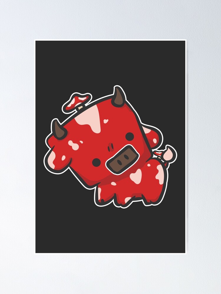 Strawberry Cow kawaii Poster for Sale by MayBK