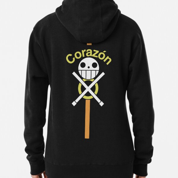 Trafalgar Law Corazón Pirates Manteau brun Sweat à capuche épais