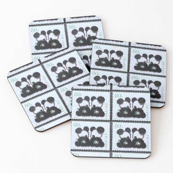Item preview, Panda Bears Vintage Postage Stamp designed and sold by Factory57.