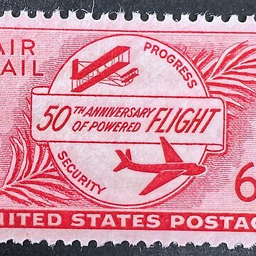 50th Anniversary of Powered Flight USA Vintage Postage Stamp