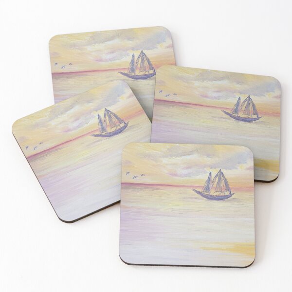 Item preview, Boat sailing on the ocean oil painting designed and sold by Tabitha Kremesec.