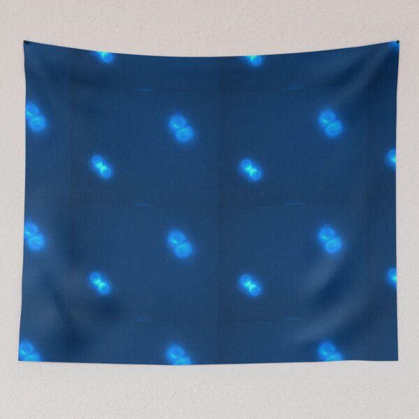 Item preview, Neon blue cells - glowing biology designed and sold by ArtByScience.