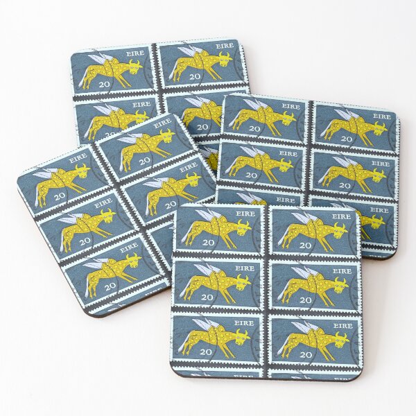 Item preview, Flying Cow Eire Vintage Postage Stamp designed and sold by Factory57.