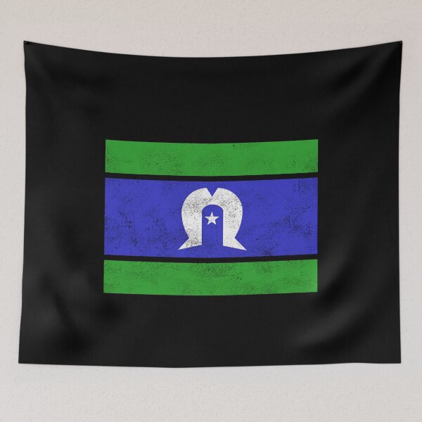 Item preview, Indigenous Torres Strait Islander Flag [Worn Look] designed and sold by politicalamity.