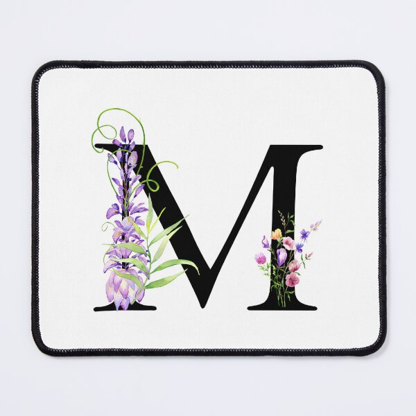 Item preview, Watercolor Monogram Black Letter M designed and sold by silviaol.