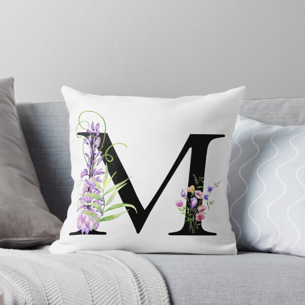 Item preview, Watercolor Monogram Black Letter M designed and sold by silviaol.