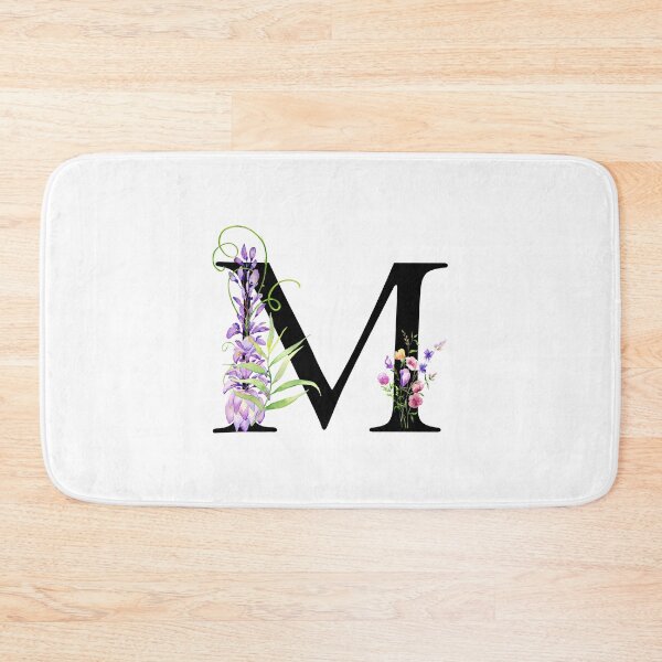 Item preview, Watercolor Monogram Black Letter M designed and sold by silviaol.