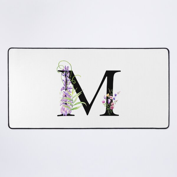 Item preview, Watercolor Monogram Black Letter M designed and sold by silviaol.