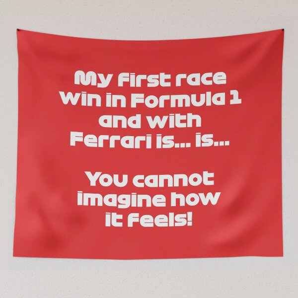 Item preview, SAI. My First Race Win! - Best Team Radio British 2022 GP (Red BG) designed and sold by FilipeFerreira.