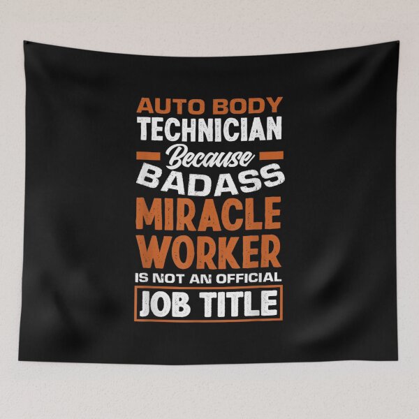 Item preview, Badass Miracle Worker Funny Auto Body Technician Gift designed and sold by AgnesGeller.