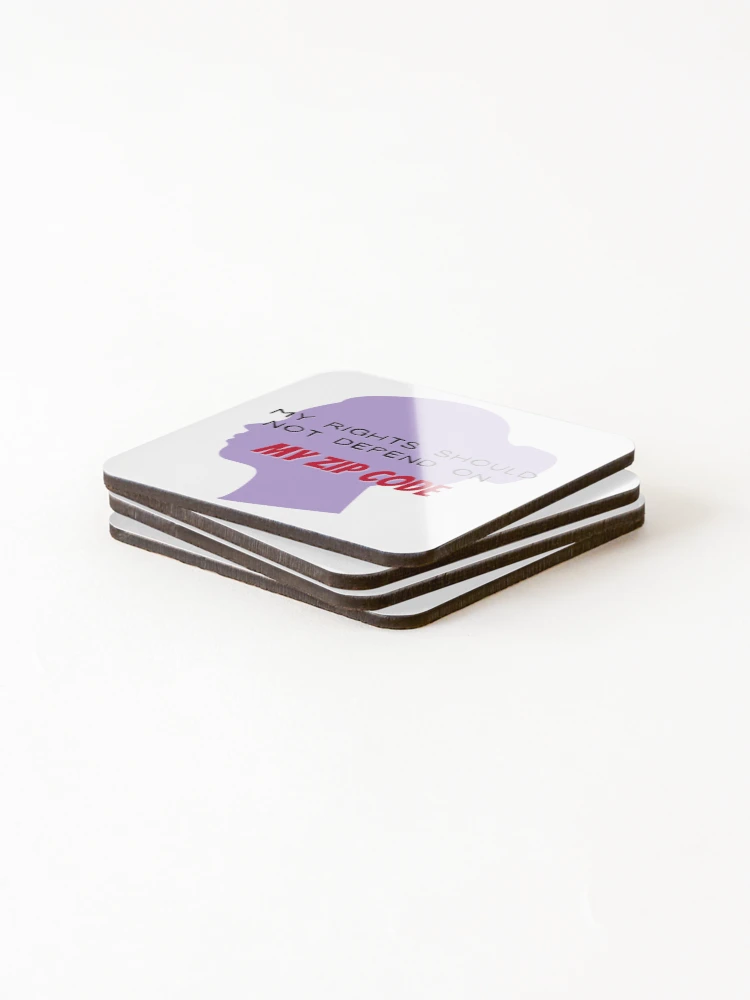Thumbnail 4 of 5, Coasters (Set of 4), My Rights & My Zip Code designed and sold by MyTimeCreative.