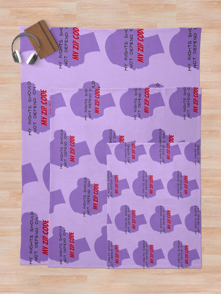 Thumbnail 5 of 6, Throw Blanket, My Rights & My Zip Code designed and sold by MyTimeCreative.