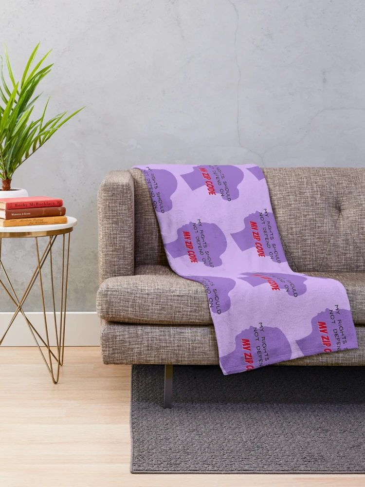 Thumbnail 2 of 6, Throw Blanket, My Rights & My Zip Code designed and sold by MyTimeCreative.