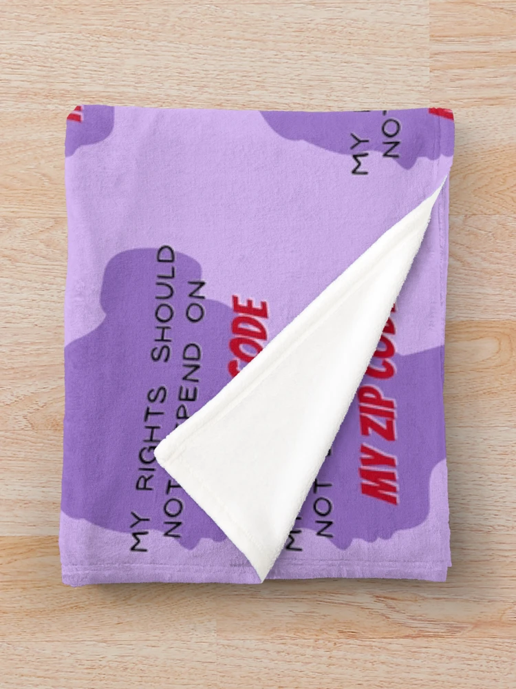 Thumbnail 3 of 6, Throw Blanket, My Rights & My Zip Code designed and sold by MyTimeCreative.