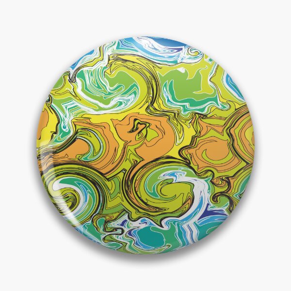 Item preview, Fluid Art, Pouring art design, Blue Green Yellow Abstract, liquid art designed and sold by Thilaniz.
