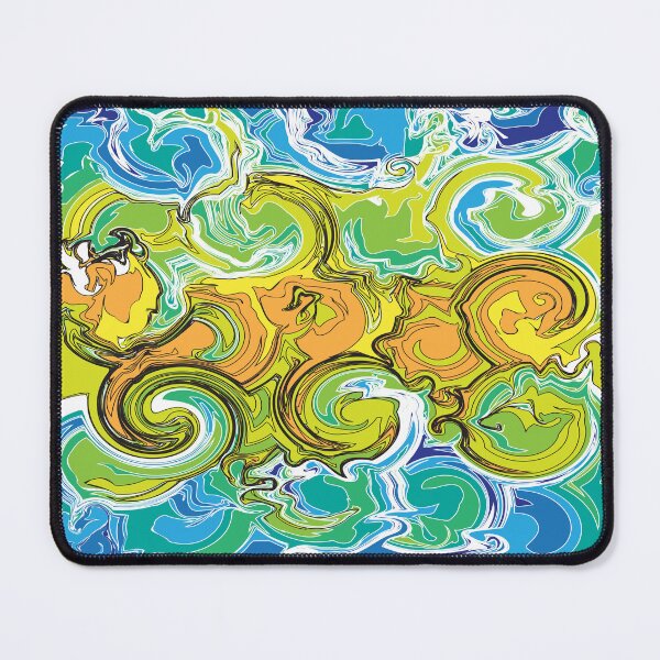 Item preview, Fluid Art, Pouring art design, Blue Green Yellow Abstract, liquid art designed and sold by Thilaniz.