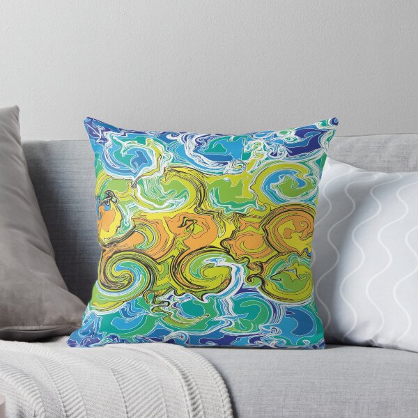 Item preview, Fluid Art, Pouring art design, Blue Green Yellow Abstract, liquid art designed and sold by Thilaniz.