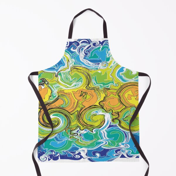 Item preview, Fluid Art, Pouring art design, Blue Green Yellow Abstract, liquid art designed and sold by Thilaniz.