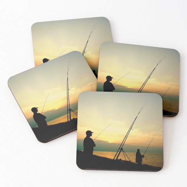 Item preview, Fishing from the Beach at sunset. designed and sold by Billlee.