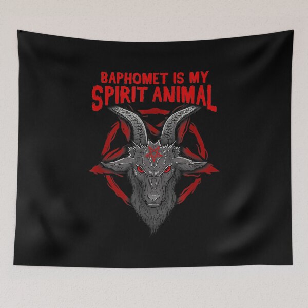 Item preview, Baphomet Is My Spirit Animal I Satanic Occult Goat designed and sold by AgnesGeller.