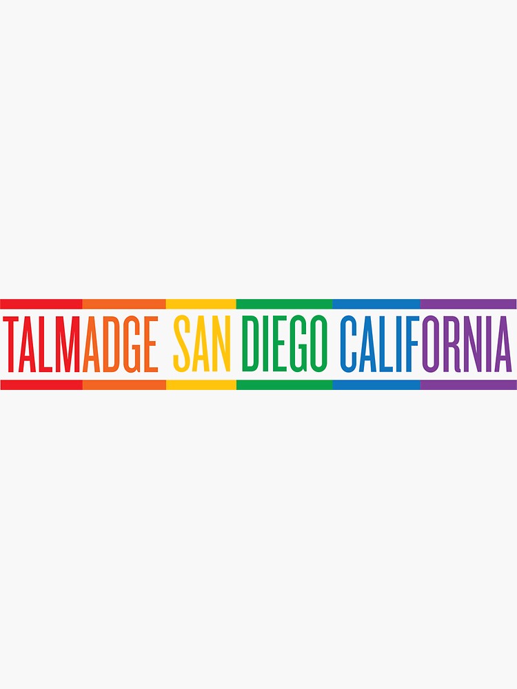 Thumbnail 3 of 3, Sticker, Talmadge San Diego California designed and sold by JaynaMcLeod.