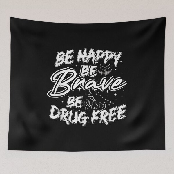 Item preview, Be Happy Be Brave Be Drug Free Red Ribbon Week Awareness designed and sold by AgnesGeller.