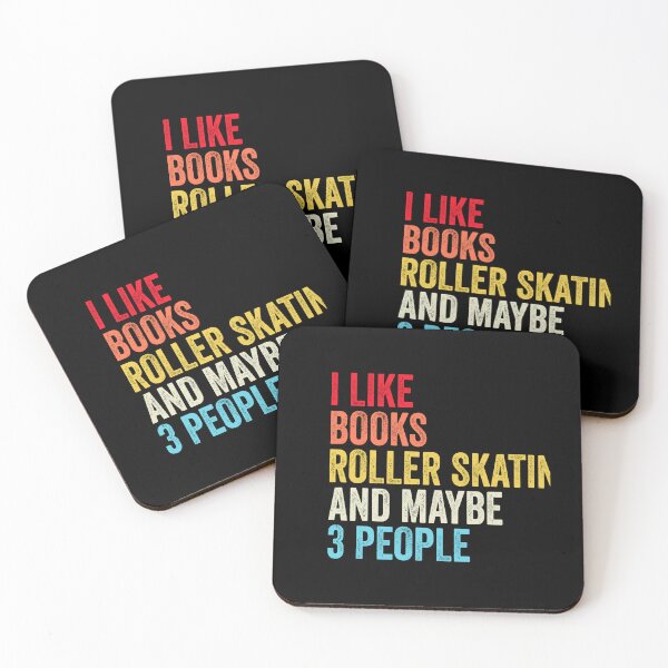 Item preview, I Like Books Roller skating And Maybe Three People Shirt, Funny Cool Roller skating Mens Womens girls Lovers Birthday Christmas Gift Shirt designed and sold by xlnv.