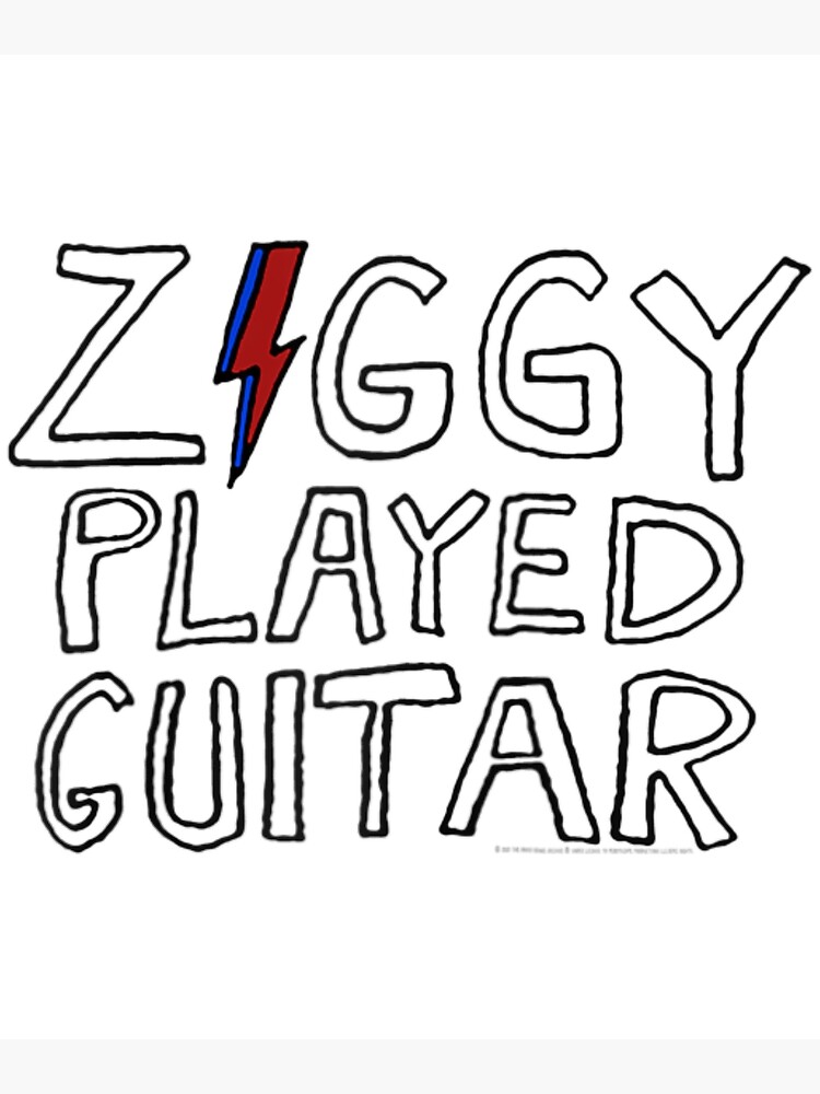 David Bowie Ziggy Played Guitar Sketch Lyric Poster For Sale By Bennmout Redbubble 3843