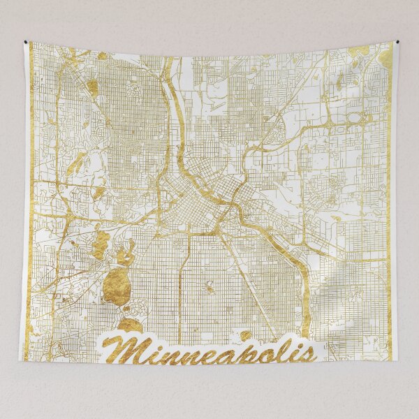 Item preview, Minneapolis  Map Gold designed and sold by HubertRoguski.