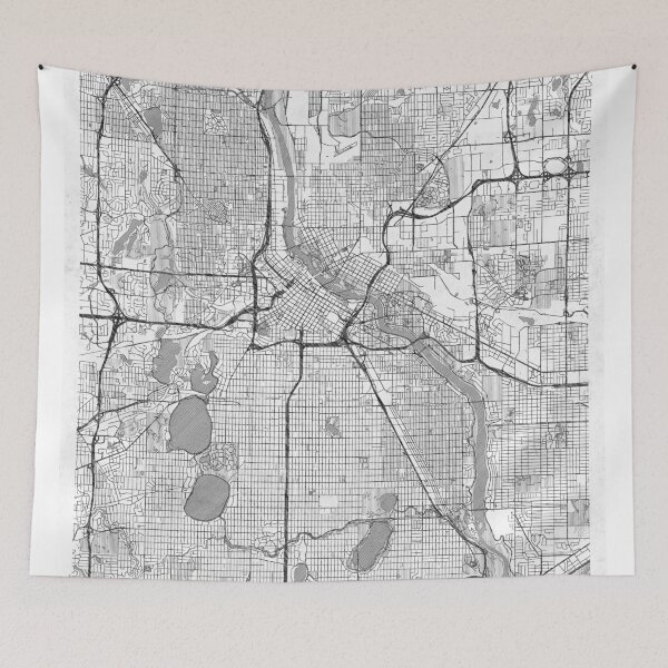 Item preview, Minneapolis Map Line designed and sold by HubertRoguski.