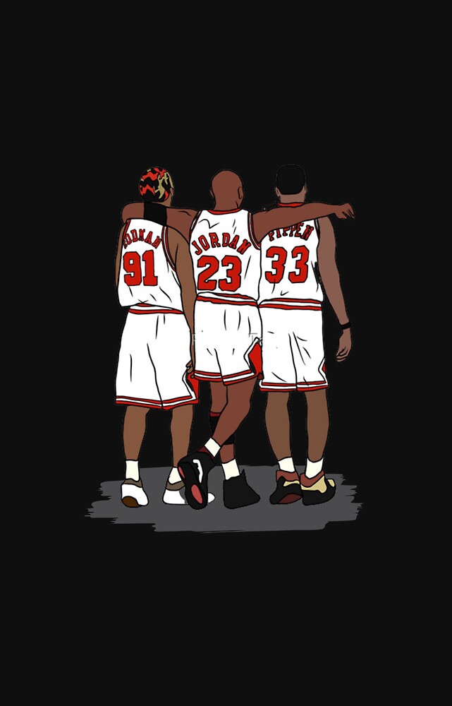 Pippen, Rodman, Jordan Bulls Tri-Blend T-Shirt | Redbubble