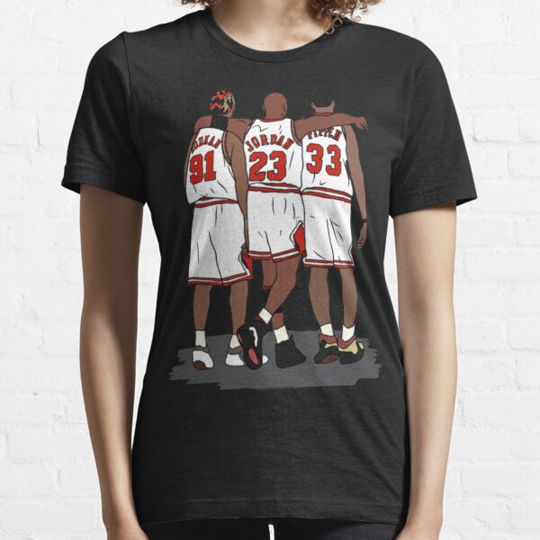 Vintage Chicago Bulls 3 Peat Champions Bootleg 90's t-shirt Basketball NBA  Jordan Pippen Rodman rap hip-hop