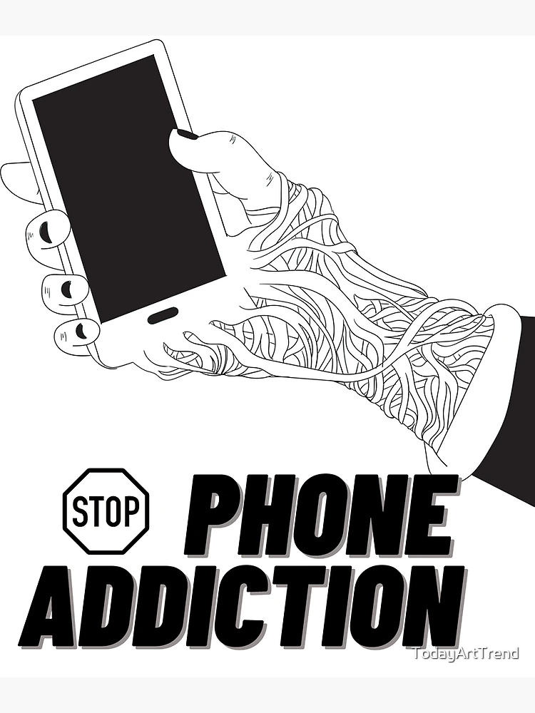addiction on mobile phones poster making ideas || 🤳📱 Technology addiction  drawing - YouTube