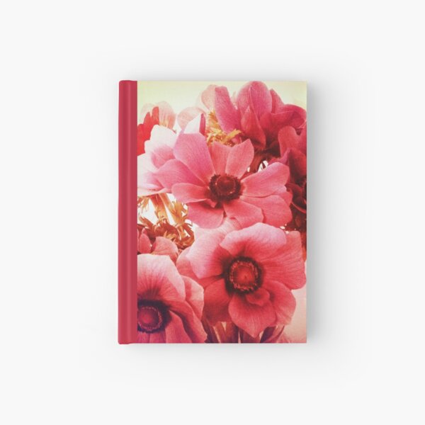 Pink Velvet Floral Art - Pink Flower Design - Romantic Hardcover Journal