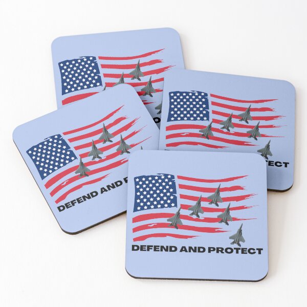 Item preview, Defend and Protect American Flag and F-15 formation design  Support your troops! designed and sold by tranquilbeach.