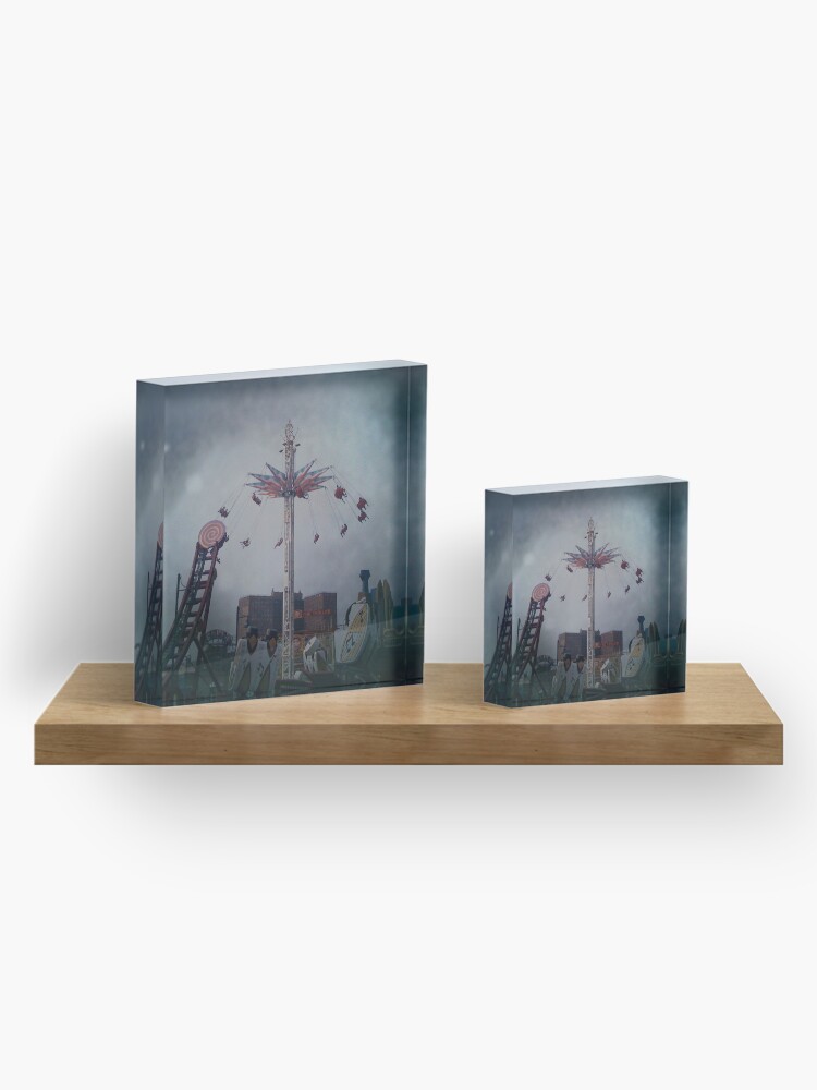 Alternate view of Top of the World - Coney Island Brooklyn Art Photo - Brooklyn Lover Gift Acrylic Block