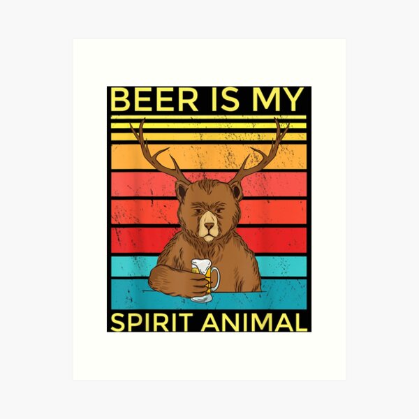 Item preview, Beer Is My Spirit Animal  I Bear with Beer designed and sold by RichardMarkham.