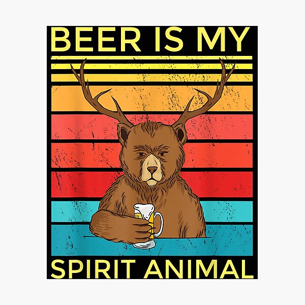 Item preview, Beer Is My Spirit Animal  I Bear with Beer designed and sold by RichardMarkham.