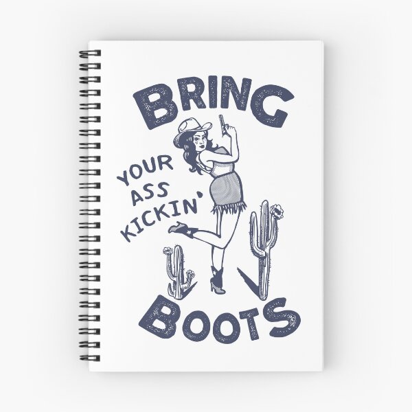 Item preview, Bring Your Ass Kicking Boots: Retro Western Cowgirl Pinup designed and sold by The Whiskey Ginger Design Shop.