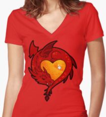 Smaug Women's Fitted V-Neck T-Shirt