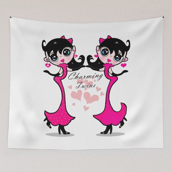 Item preview, Charming twins  designed and sold by Shirley cute art .